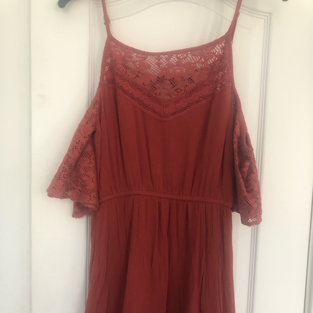 Burnt Orange Short Dress